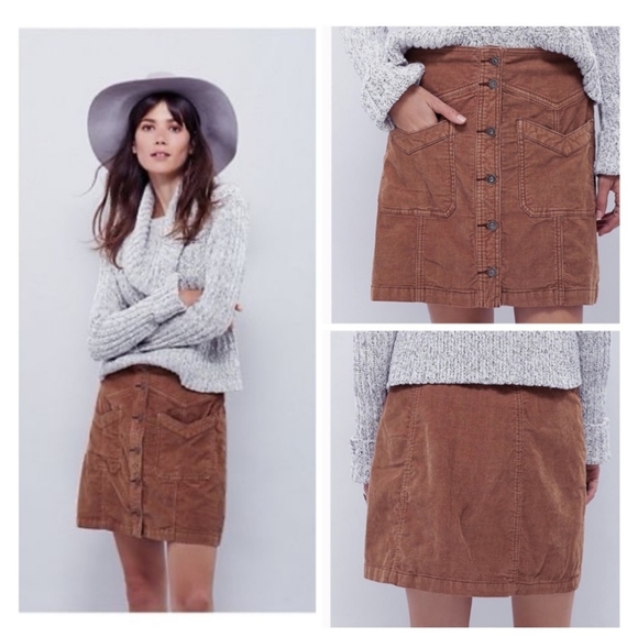 Free People Dresses & Skirts - Free People • Hold my Hand Courdoroy Skirt •